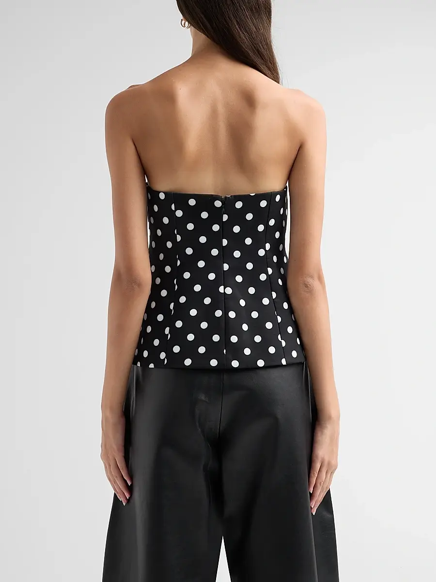 Milly Women's Aiden Polka Dot Bustier Top | Thumbnail 3 Milly Women's Aiden Polka Dot Bustier Top | Thumbnail 3