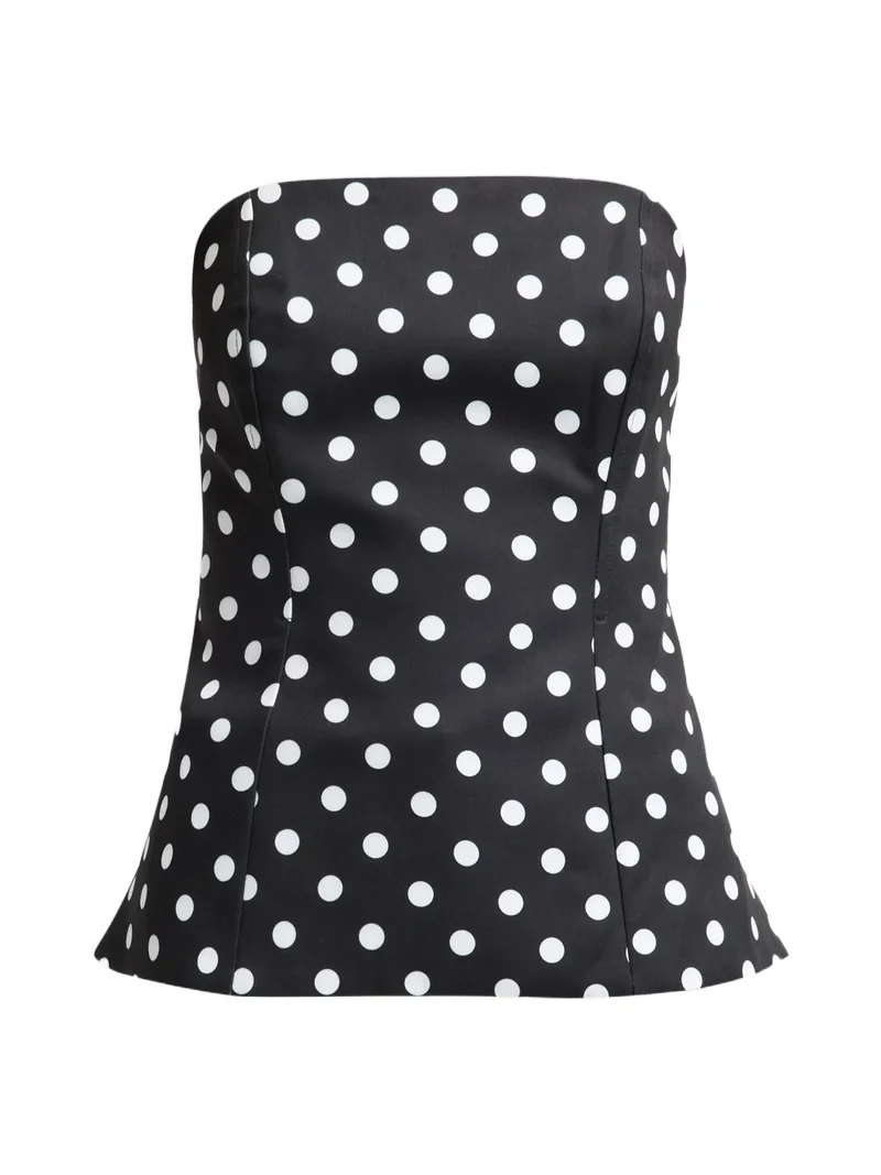 Milly Women's Aiden Polka Dot Bustier Top