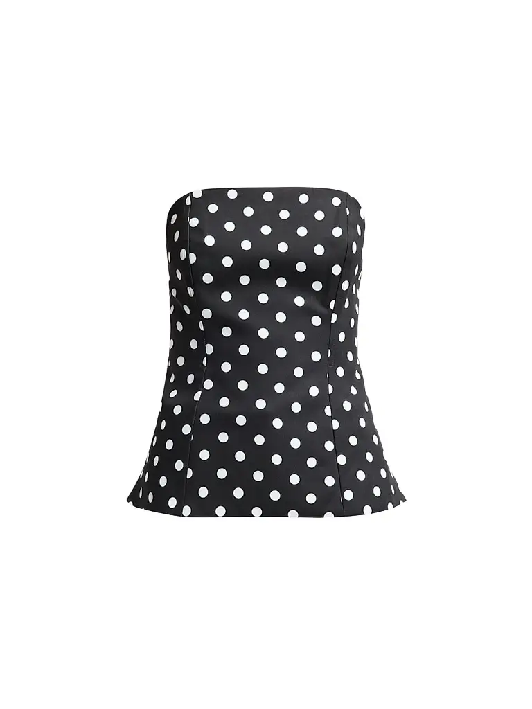Milly Women's Aiden Polka Dot Bustier Top