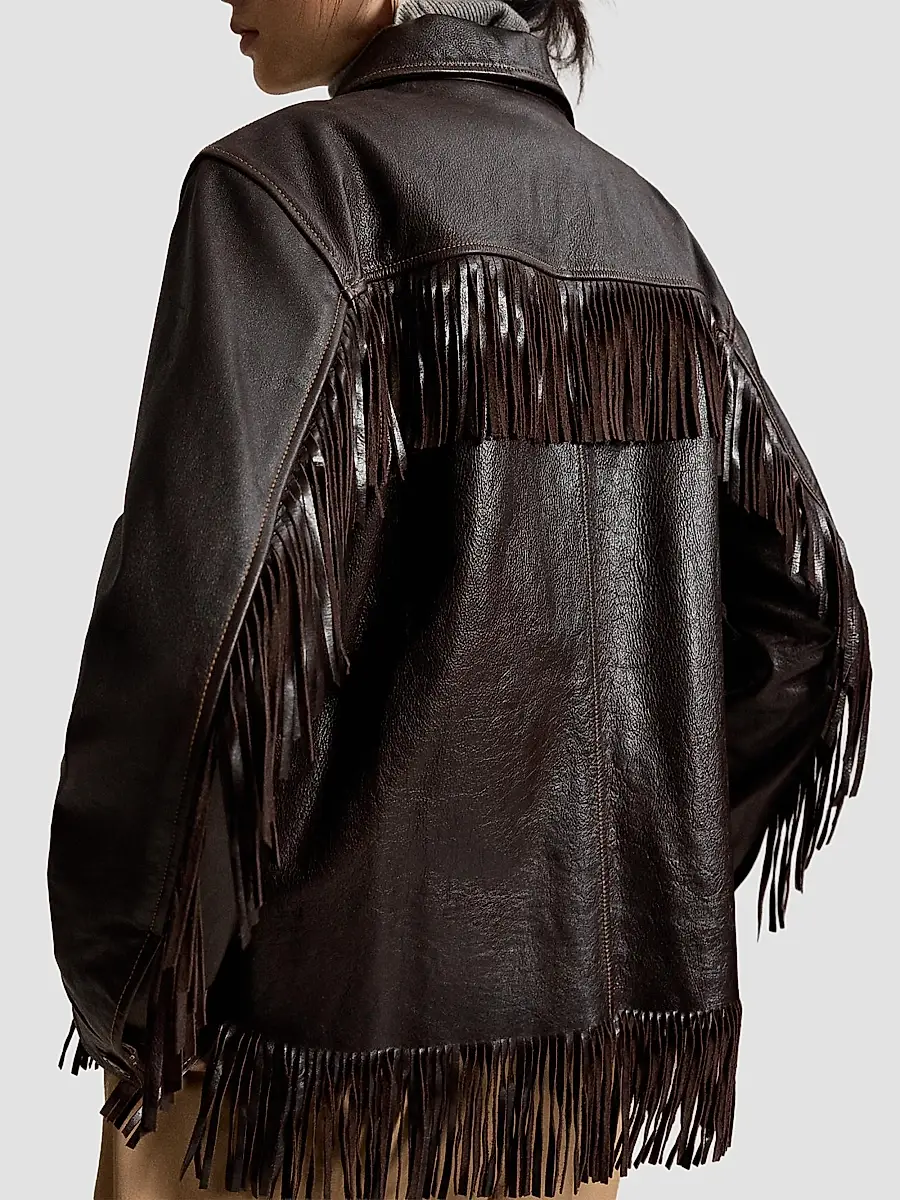 Polo Ralph Lauren Women's Leather Fringe Jacket | Thumbnail 3