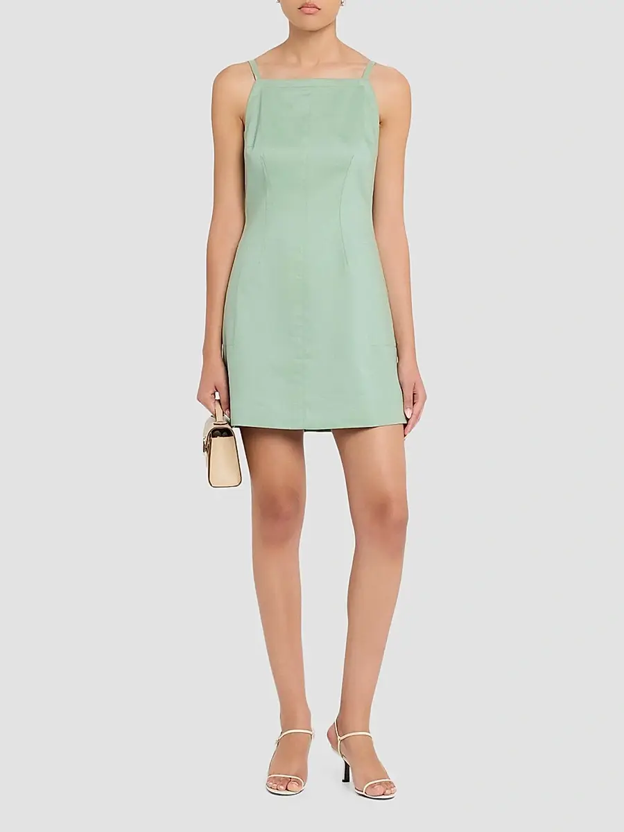 Theory Women's Linen-Blend Sleeveless Mini Dress | Thumbnail 2 Theory Women's Linen-Blend Sleeveless Mini Dress | Thumbnail 2