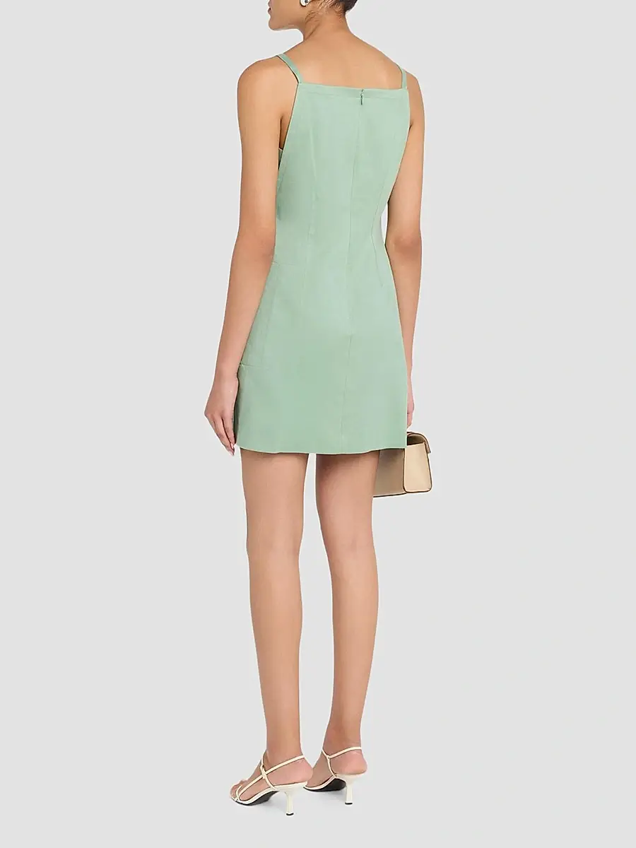 Theory Women's Linen-Blend Sleeveless Mini Dress | Thumbnail 3 Theory Women's Linen-Blend Sleeveless Mini Dress | Thumbnail 3