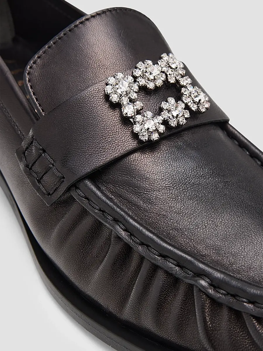Roger Vivier Women's Embellished Buckle 25MM Leather Loafers | Thumbnail 3 Roger Vivier Women's Embellished Buckle 25MM Leather Loafers | Thumbnail 3