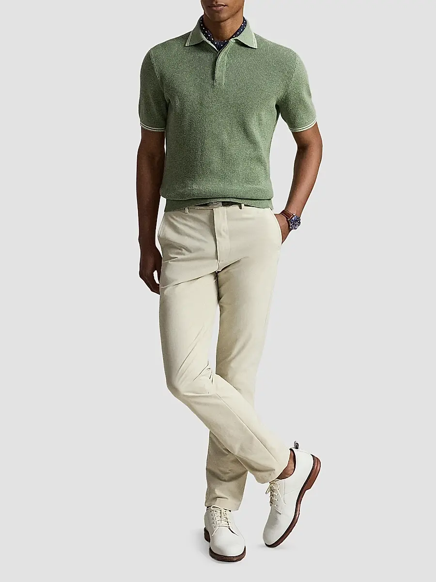 Polo Ralph Lauren Men's Waffle-Knit Cotton Polo Sweater | Thumbnail 2