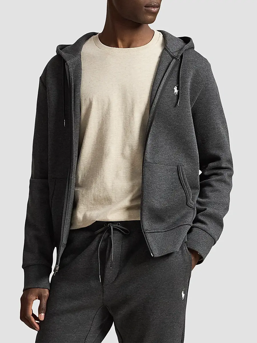 Polo Ralph Lauren Men's Double-Knit Full-Zip Hoodie | Thumbnail 4 Polo Ralph Lauren Men's Double-Knit Full-Zip Hoodie | Thumbnail 4