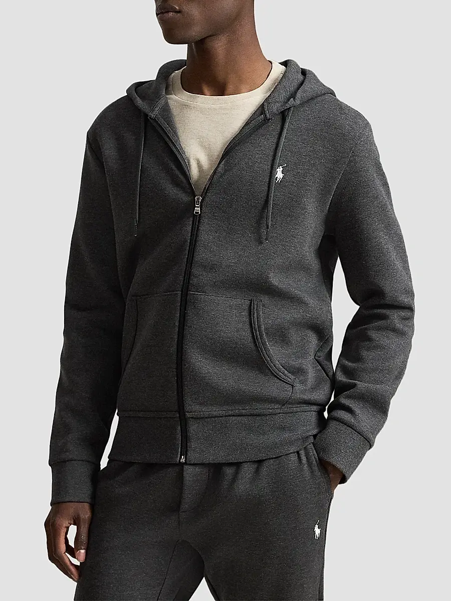 Polo Ralph Lauren Men's Double-Knit Full-Zip Hoodie | Thumbnail 6 Polo Ralph Lauren Men's Double-Knit Full-Zip Hoodie | Thumbnail 6
