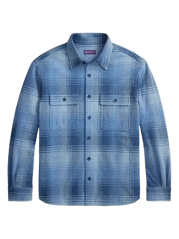 Men's Plaid Cotton-Cashmere Shirt Jacket Men's Plaid Cotton-Cashmere Shirt Jacket