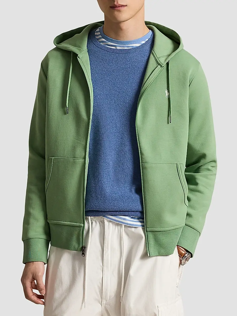 Polo Ralph Lauren Men's Double-Knit Full-Zip Hoodie | Thumbnail 4 Polo Ralph Lauren Men's Double-Knit Full-Zip Hoodie | Thumbnail 4