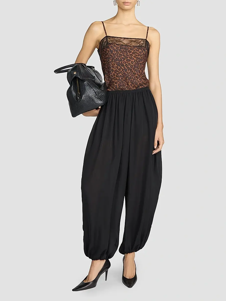 Frame Women's Delphine Leopard-Print Lace-Trim Silk Camisole | Thumbnail 2 Frame Women's Delphine Leopard-Print Lace-Trim Silk Camisole | Thumbnail 2