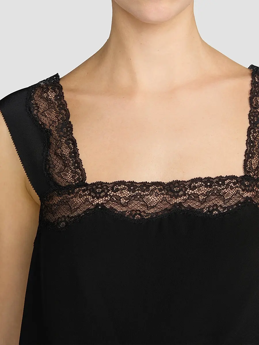 Frame Women's The Chandelier Lace-Trimmed Silk Cami Top | Thumbnail 5 Frame Women's The Chandelier Lace-Trimmed Silk Cami Top | Thumbnail 5