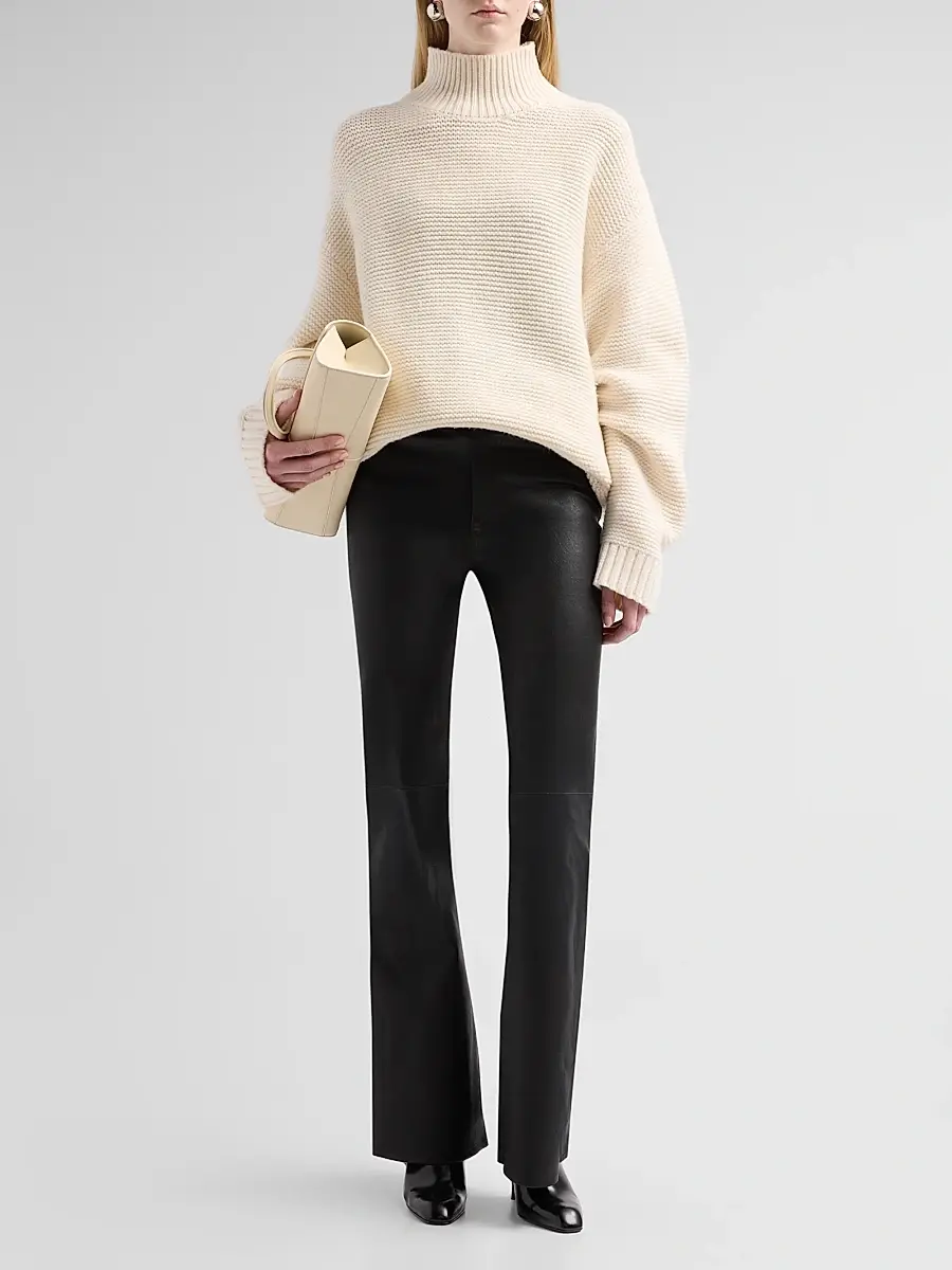 Frame Women's Leather Flared Pants | Thumbnail 2