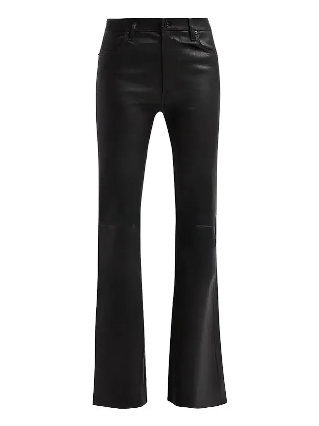 Women's Leather Flared Pants