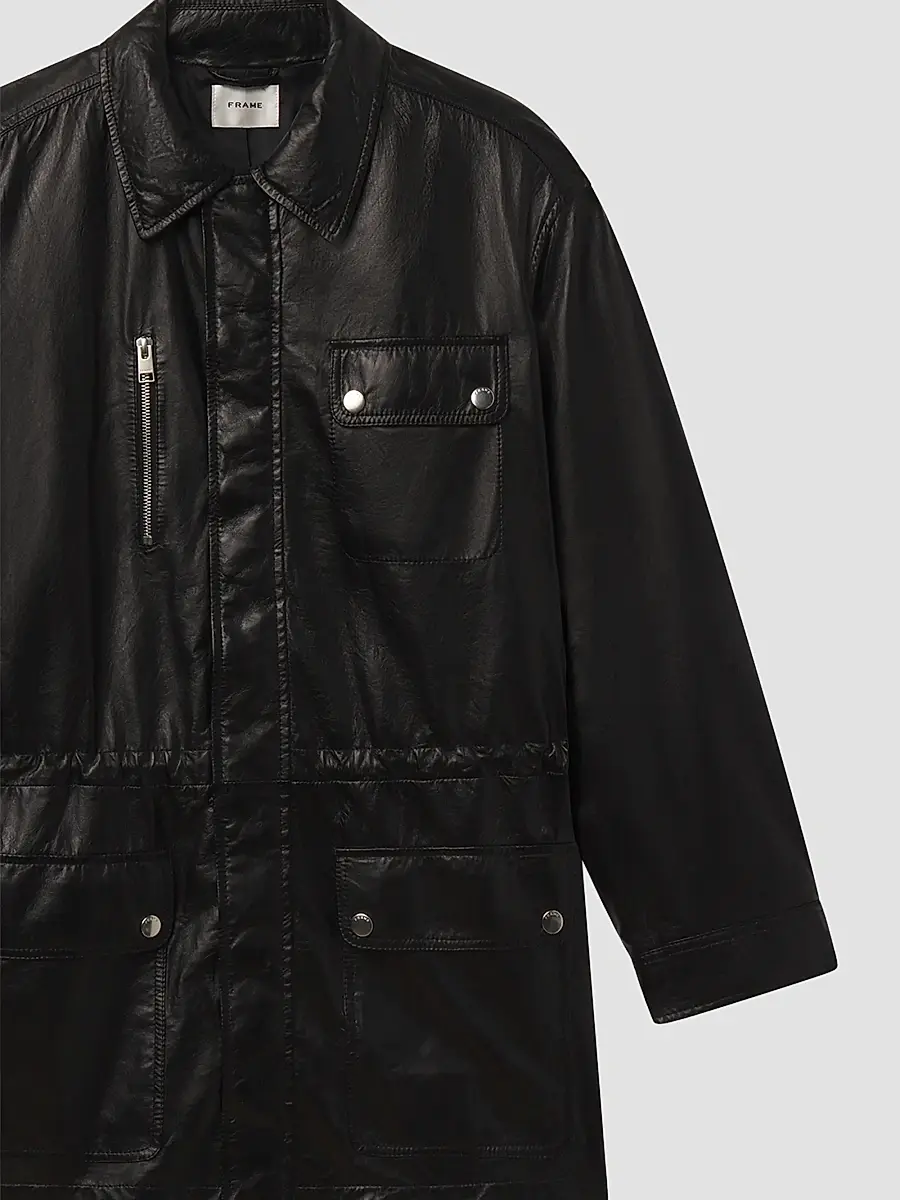 Frame Women's The Paper Leather Safari Jacket | Thumbnail 6 Frame Women's The Paper Leather Safari Jacket | Thumbnail 6