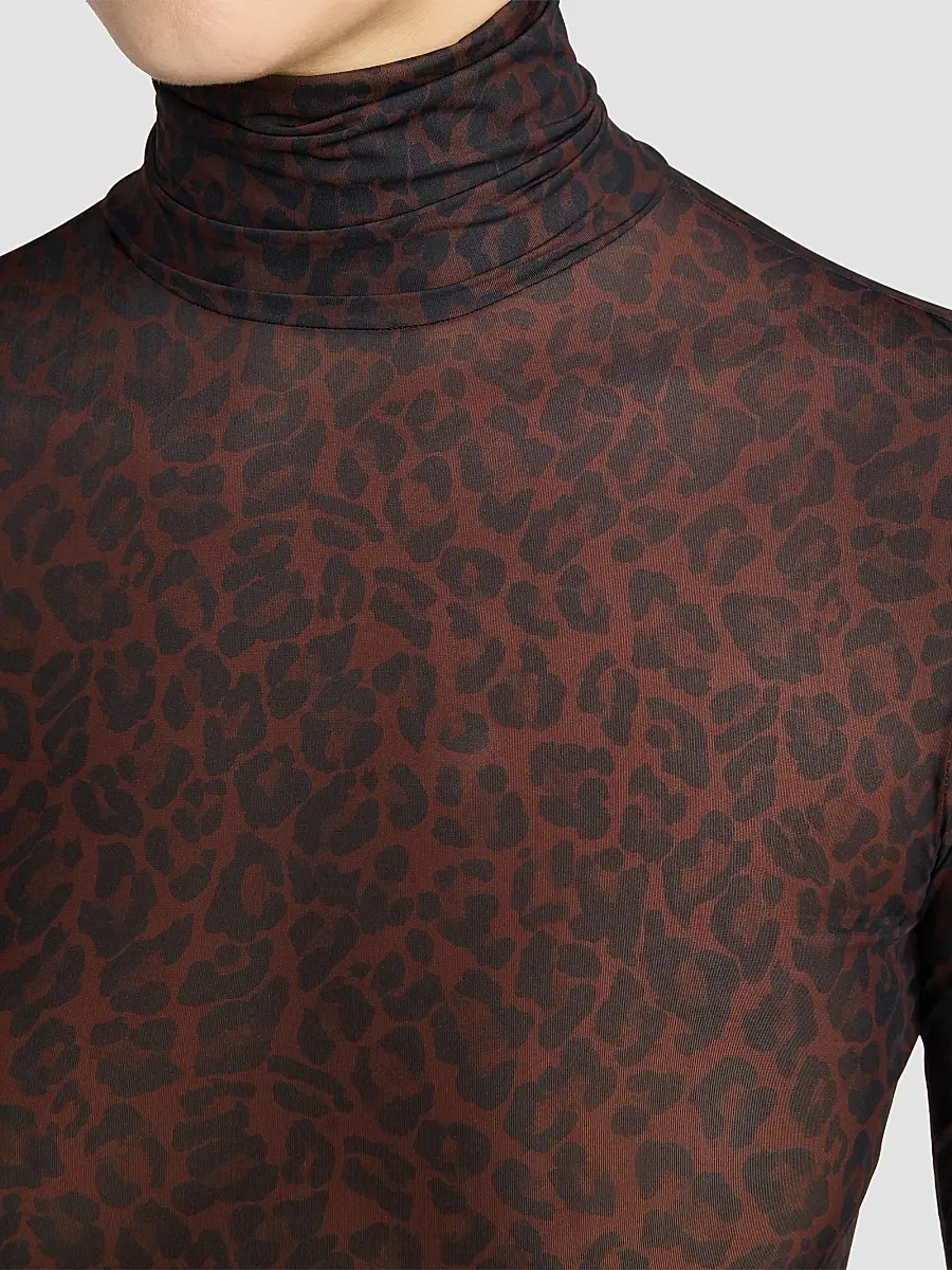 Frame Women's The Hosiery Leopard Print Sheer Top | Thumbnail 5 Frame Women's The Hosiery Leopard Print Sheer Top | Thumbnail 5