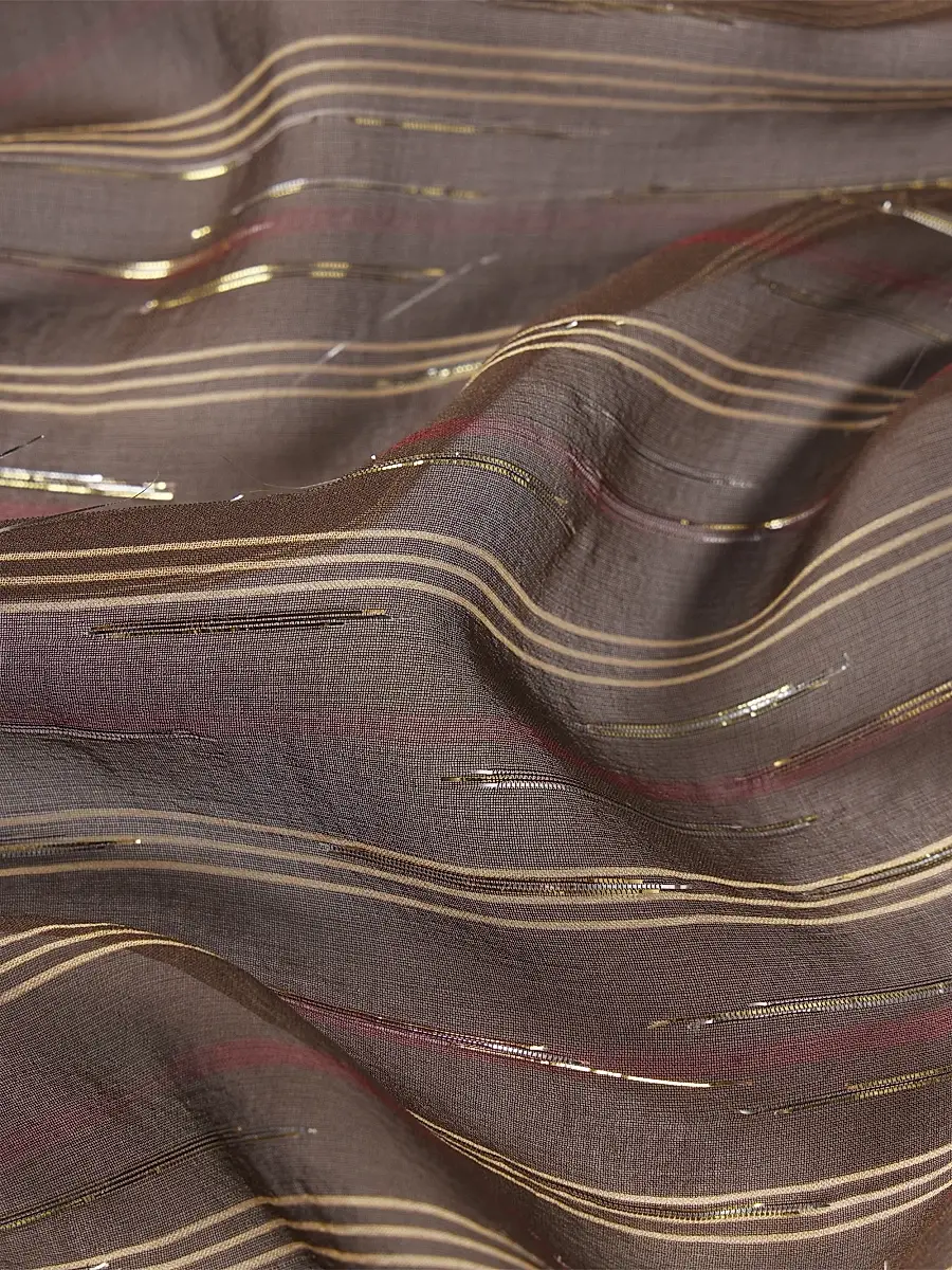 Frame Women's Balloon Metallic Striped Silk-Blend Blouse | Thumbnail 7 Frame Women's Balloon Metallic Striped Silk-Blend Blouse | Thumbnail 7
