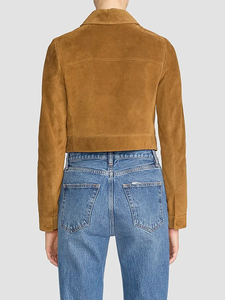 Frame Women's The Small Suede Spread-Collar Jacket | Thumbnail 3 Frame Women's The Small Suede Spread-Collar Jacket | Thumbnail 3