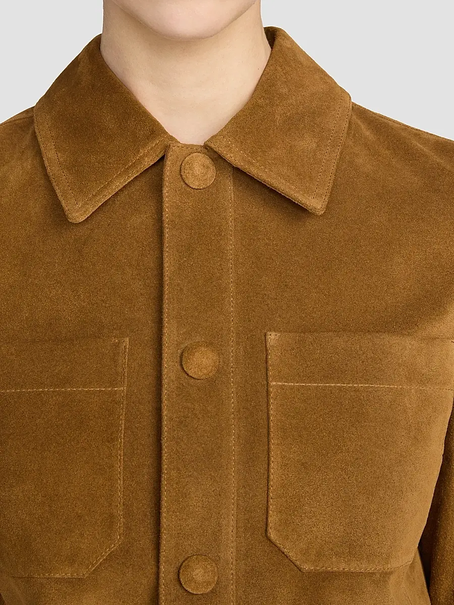 Frame Women's The Small Suede Spread-Collar Jacket | Thumbnail 5 Frame Women's The Small Suede Spread-Collar Jacket | Thumbnail 5