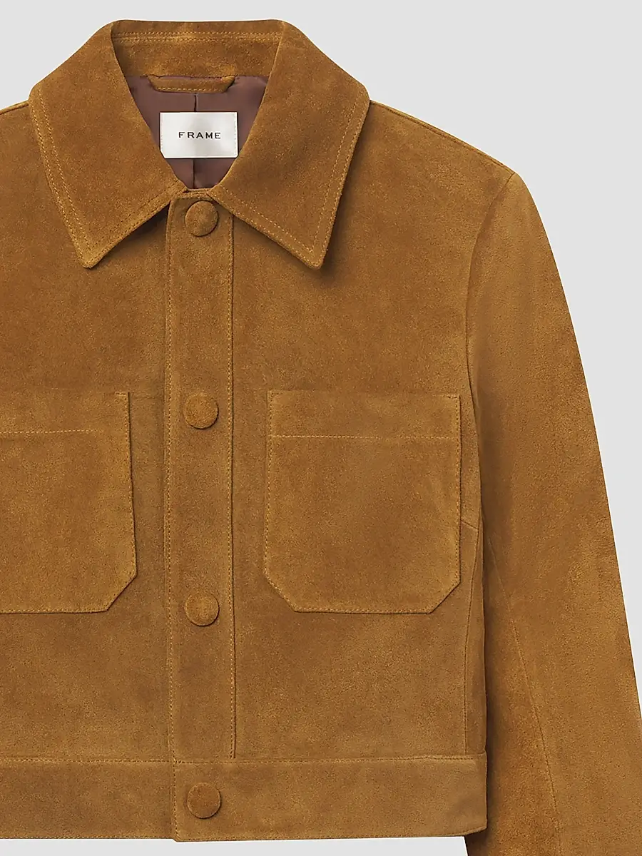 Frame Women's The Small Suede Spread-Collar Jacket | Thumbnail 6 Frame Women's The Small Suede Spread-Collar Jacket | Thumbnail 6