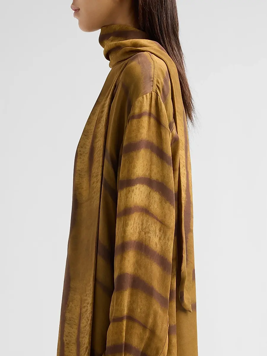 Frame Women's Tiger-Striped Silk Shirt | Thumbnail 5 Frame Women's Tiger-Striped Silk Shirt | Thumbnail 5