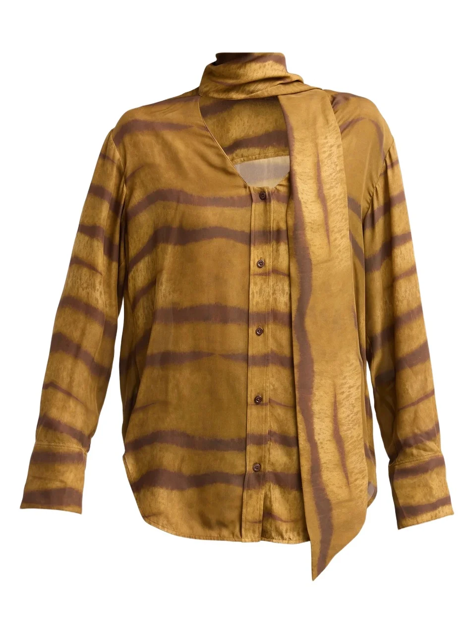 Frame Women's Tiger-Striped Silk Shirt
