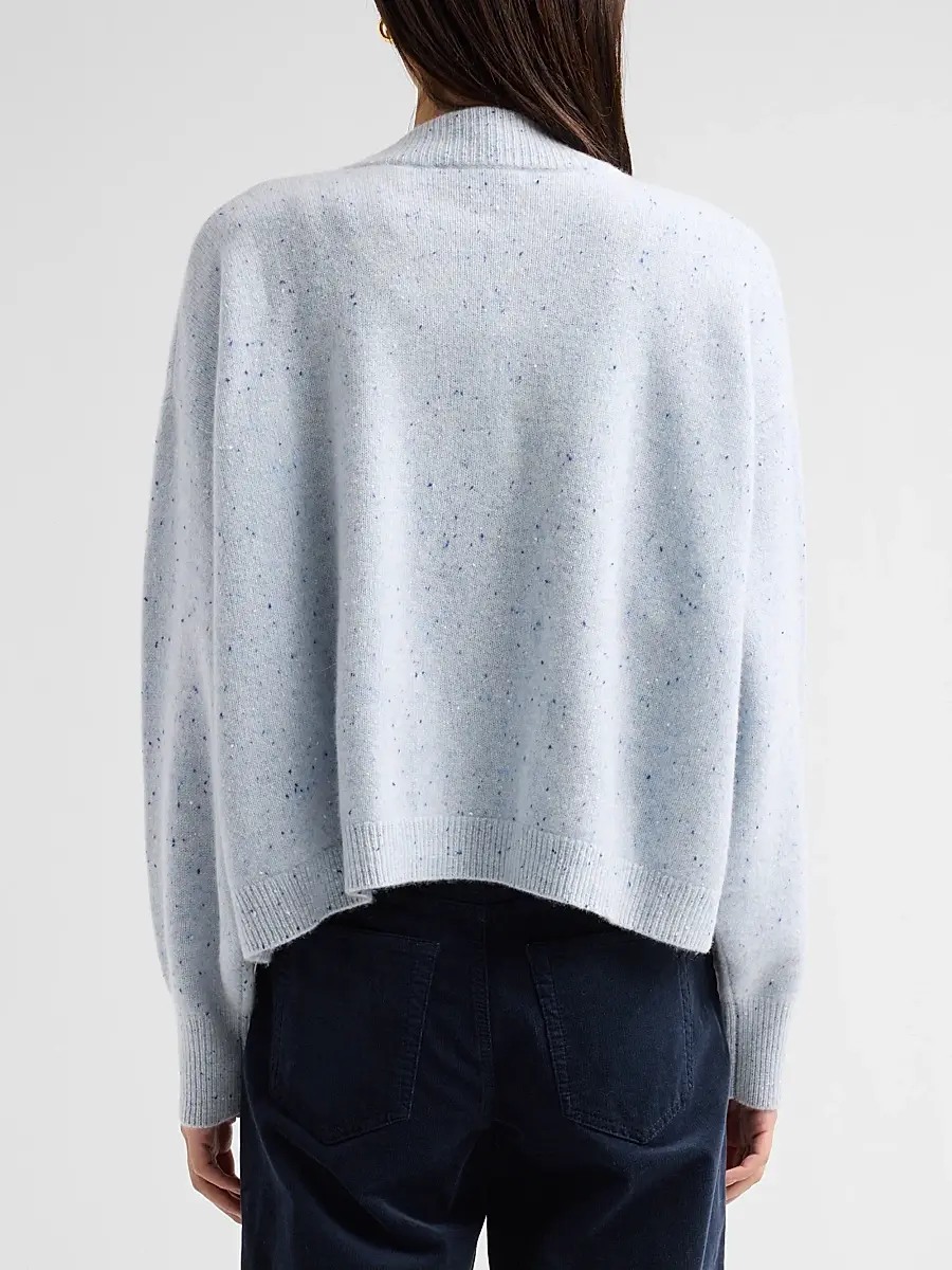 Frame Women's Fleck Cashmere Crewneck Cardigan | Thumbnail 3 Frame Women's Fleck Cashmere Crewneck Cardigan | Thumbnail 3