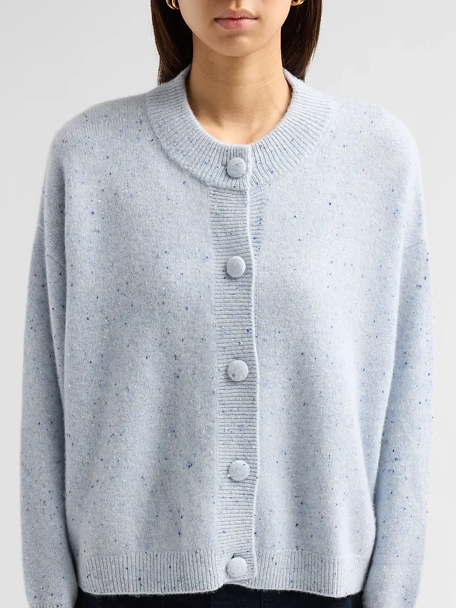 Frame Women's Fleck Cashmere Crewneck Cardigan | Thumbnail 5 Frame Women's Fleck Cashmere Crewneck Cardigan | Thumbnail 5