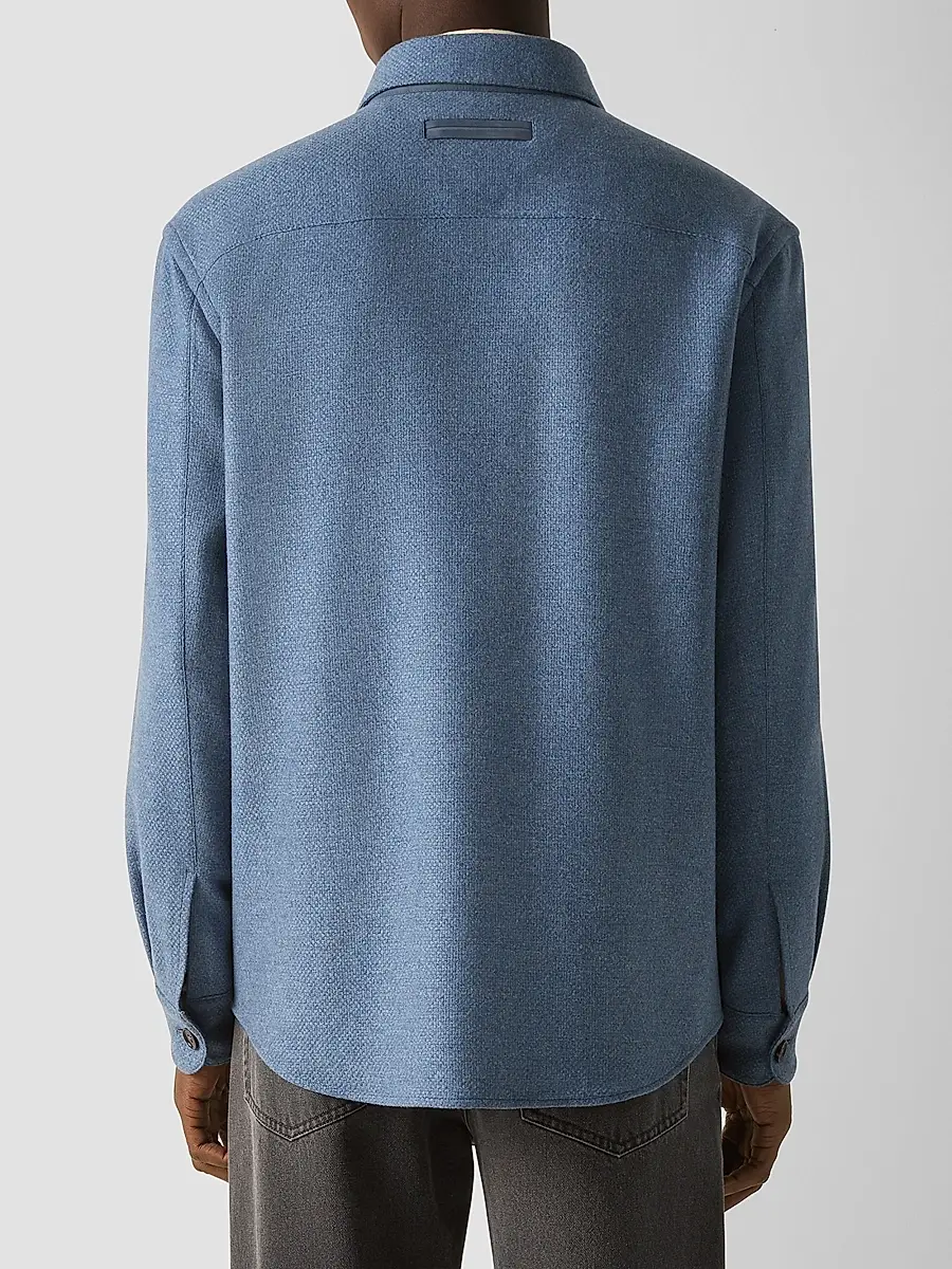 Zegna Men's Oasi Cashmere Overshirt | Thumbnail 4