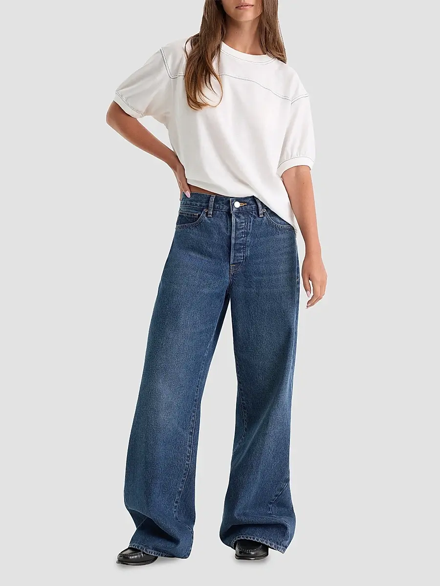 GOOD AMERICAN Women's Vintage Low-Slung Baggy Jeans | Thumbnail 2 GOOD AMERICAN Women's Vintage Low-Slung Baggy Jeans | Thumbnail 2