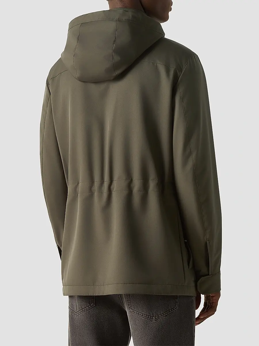 Zegna Men's Microfiber Motorin 300CC Car Coat | Thumbnail 3