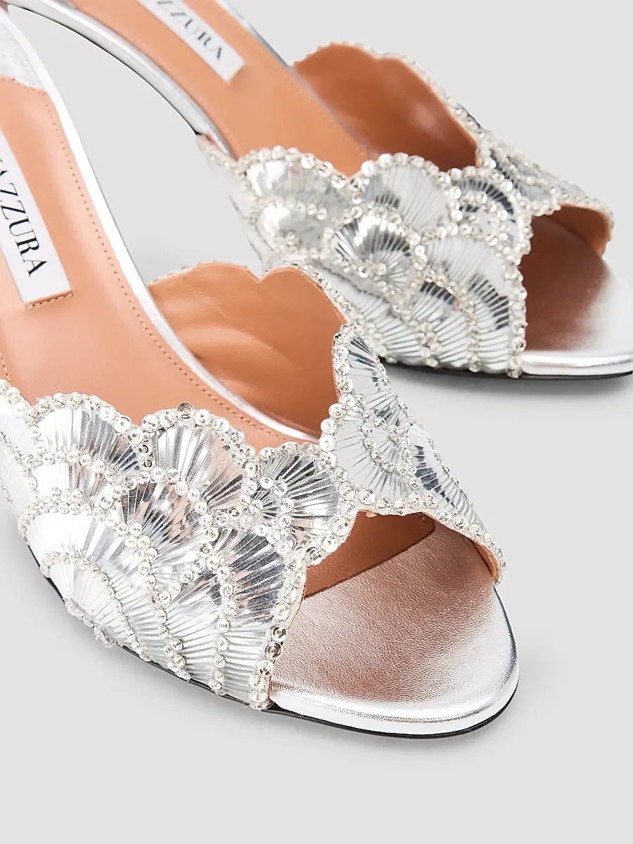 Aquazzura Women's Ce Soir 75MM Mules | Thumbnail 5 Aquazzura Women's Ce Soir 75MM Mules | Thumbnail 5
