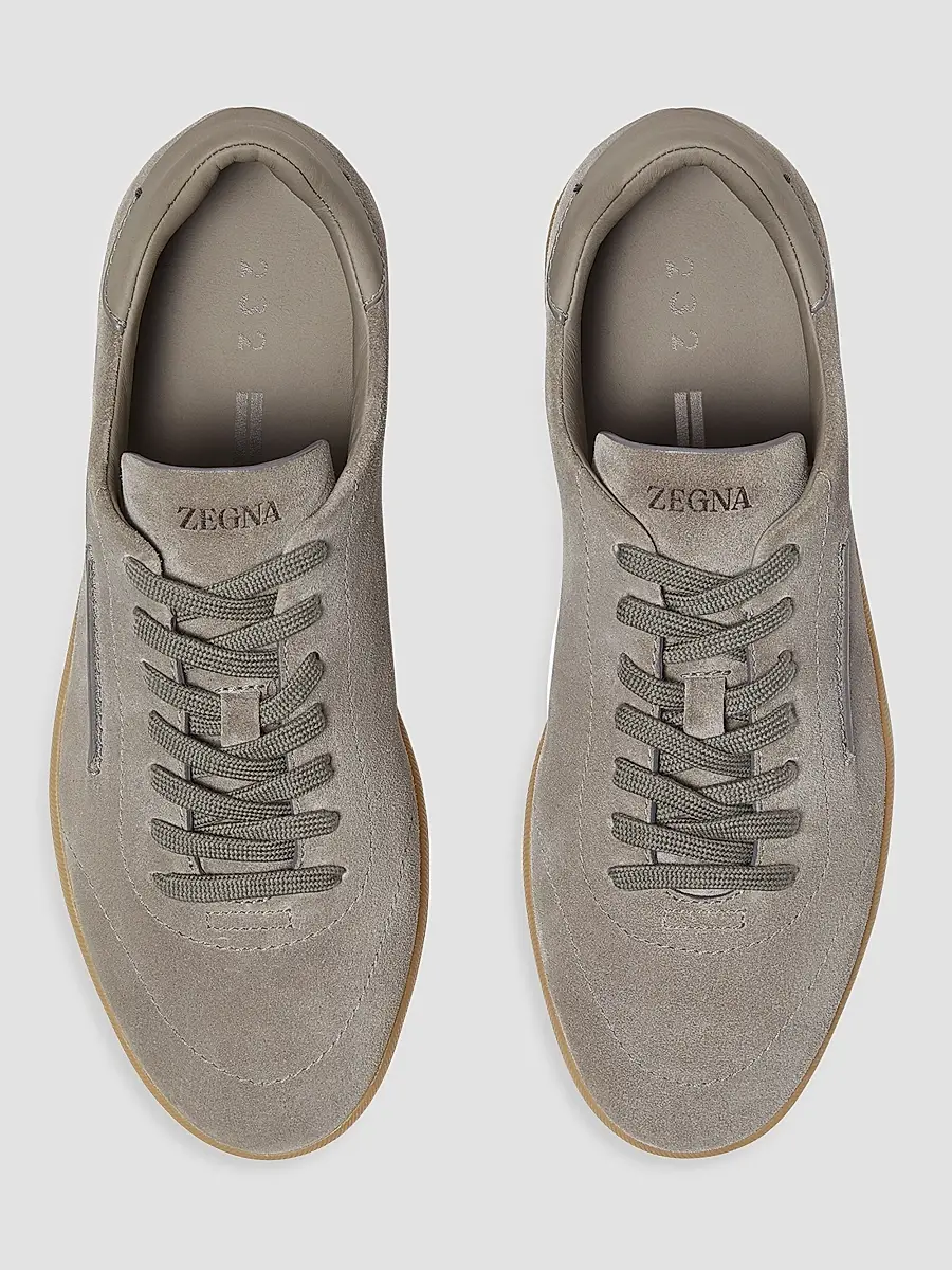 Zegna Men's 232 Suede Sneakers | Thumbnail 3 Zegna Men's 232 Suede Sneakers | Thumbnail 3