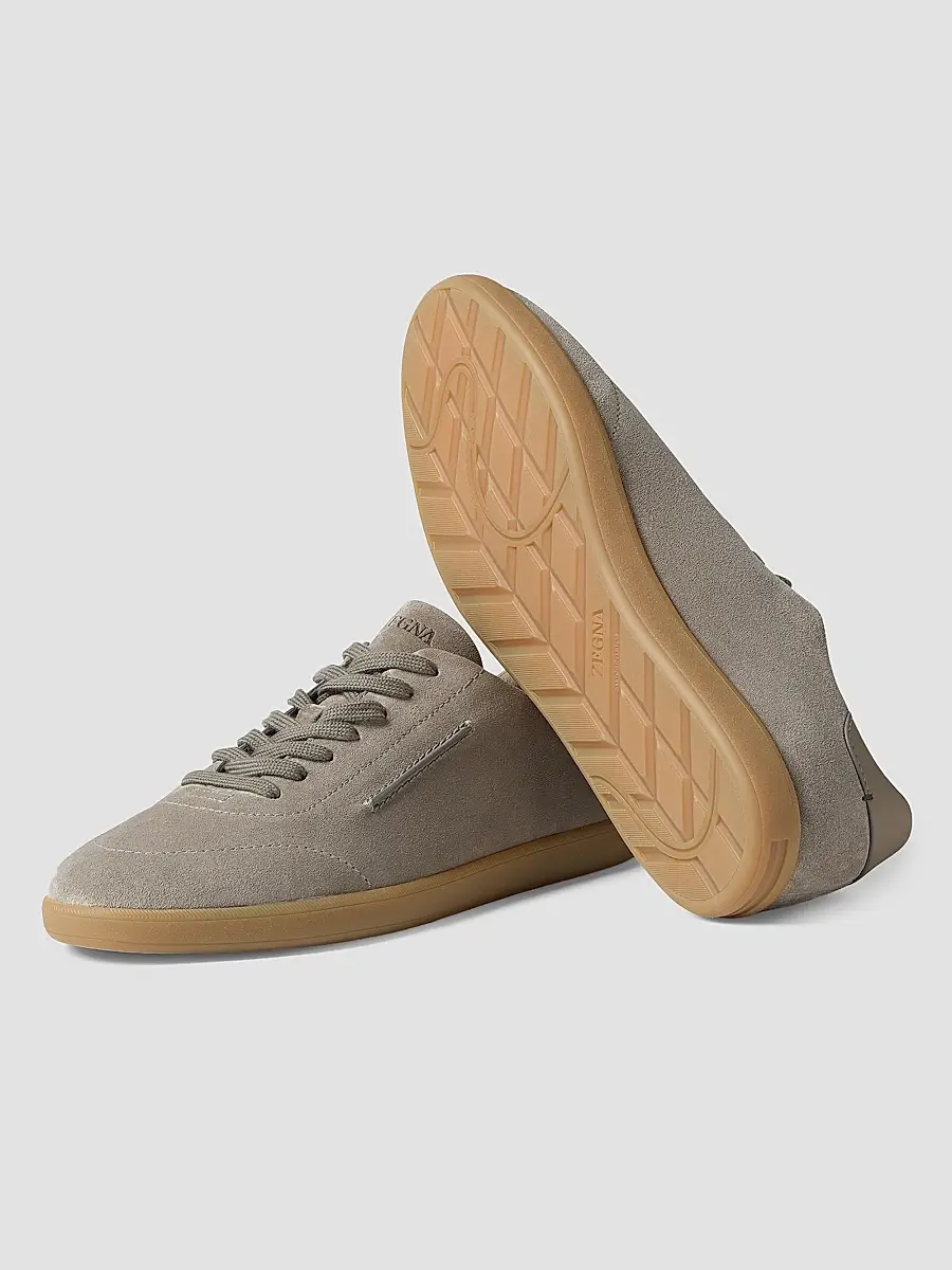 Zegna Men's 232 Suede Sneakers | Thumbnail 4 Zegna Men's 232 Suede Sneakers | Thumbnail 4