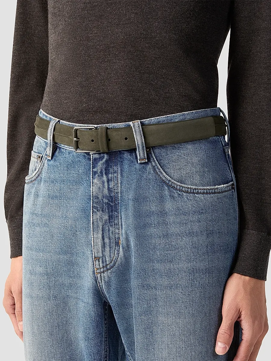 Zegna Men's Nubuck Belt | Thumbnail 2