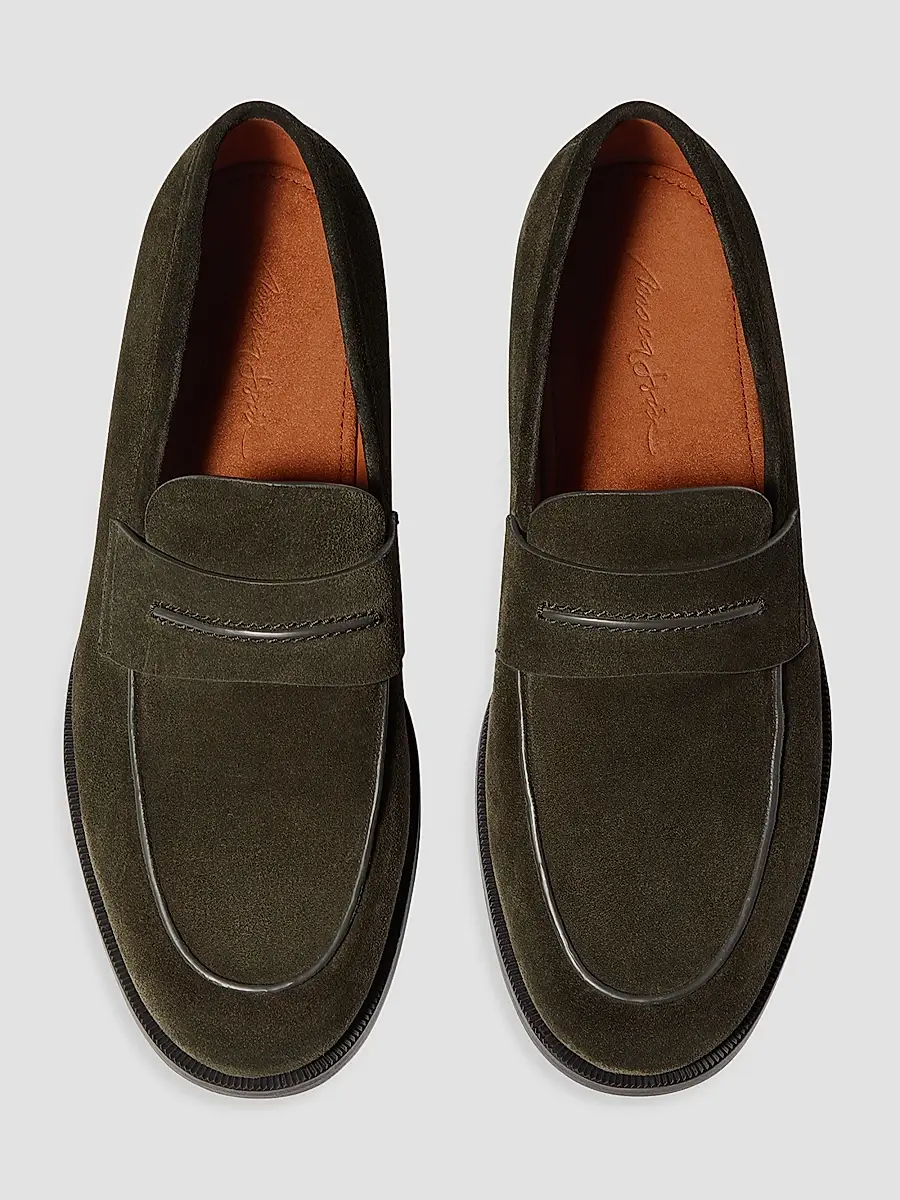 Zegna Men's Suede Mocassin Corso Loafers | Thumbnail 3