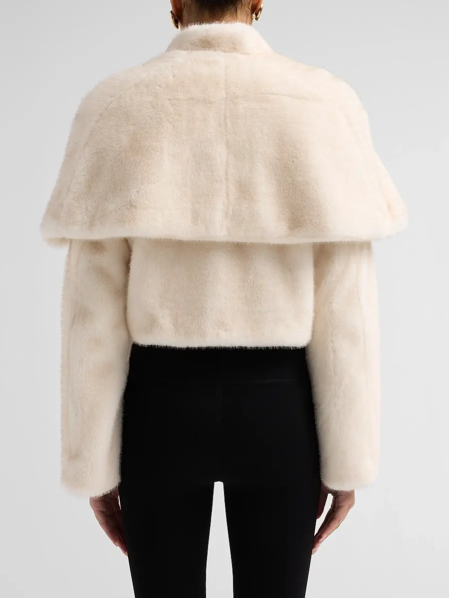 Et Ochs Women's Vlad Faux-Fur Crop Jacket | Thumbnail 3