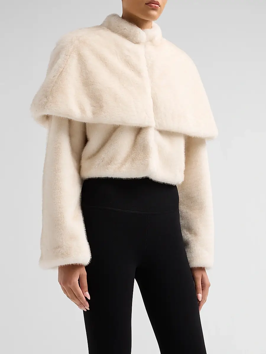 Et Ochs Women's Vlad Faux-Fur Crop Jacket | Thumbnail 4