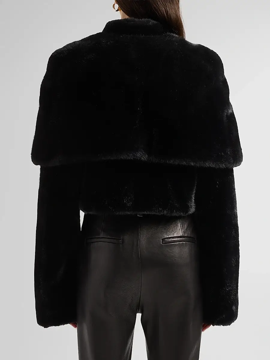 Et Ochs Women's Vlad Faux-Fur Crop Jacket | Thumbnail 3 Et Ochs Women's Vlad Faux-Fur Crop Jacket | Thumbnail 3
