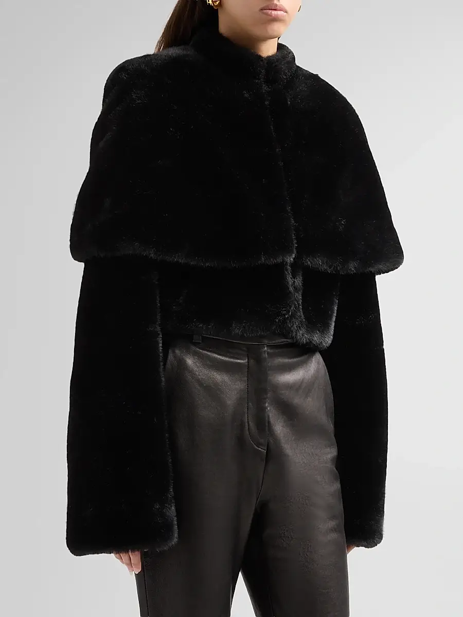 Et Ochs Women's Vlad Faux-Fur Crop Jacket | Thumbnail 4 Et Ochs Women's Vlad Faux-Fur Crop Jacket | Thumbnail 4
