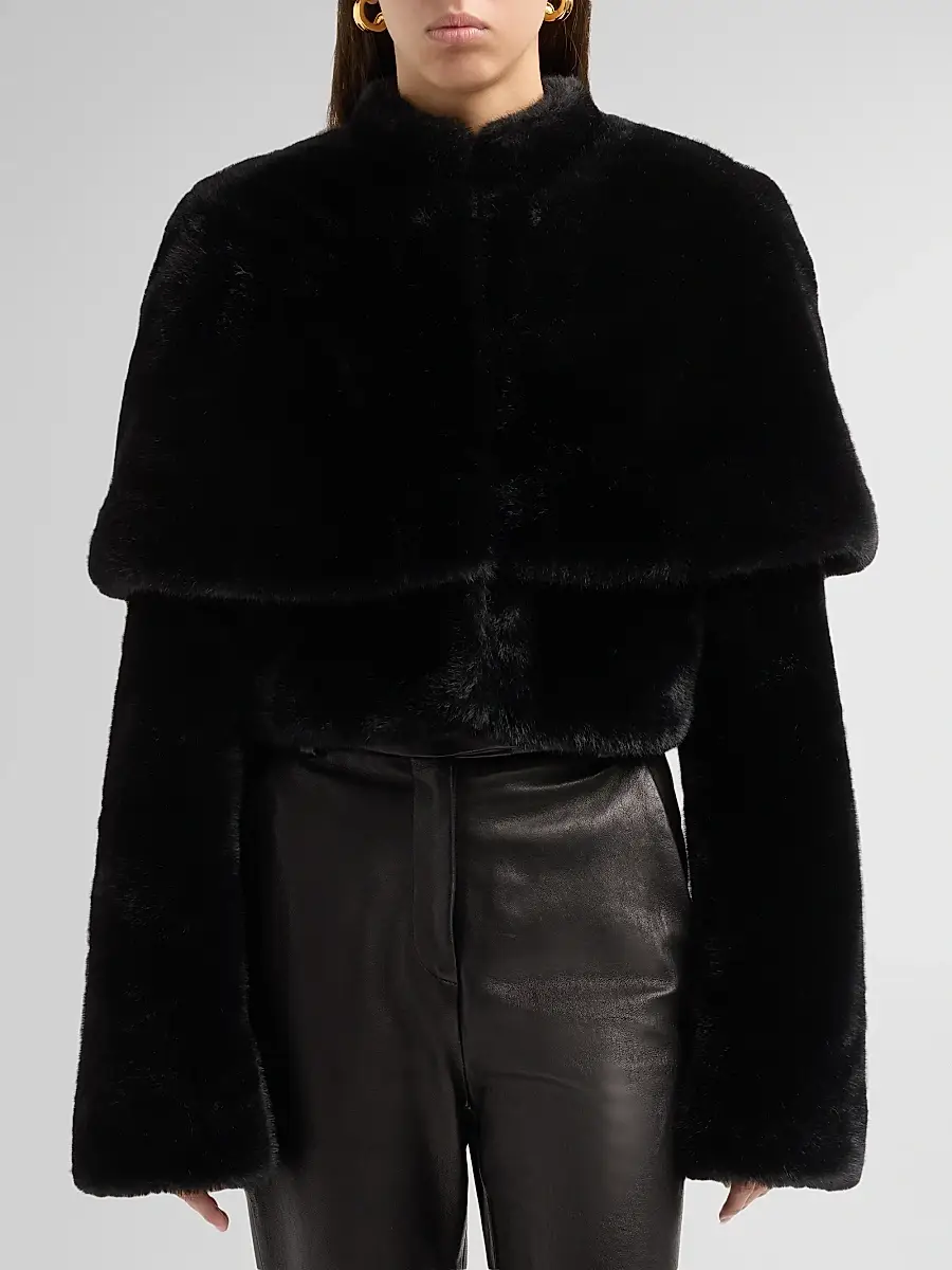 Et Ochs Women's Vlad Faux-Fur Crop Jacket | Thumbnail 5 Et Ochs Women's Vlad Faux-Fur Crop Jacket | Thumbnail 5