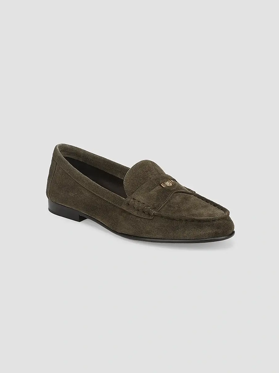 Veronica Beard Women's Hazelwood Suede Penny Loafers | Thumbnail 2