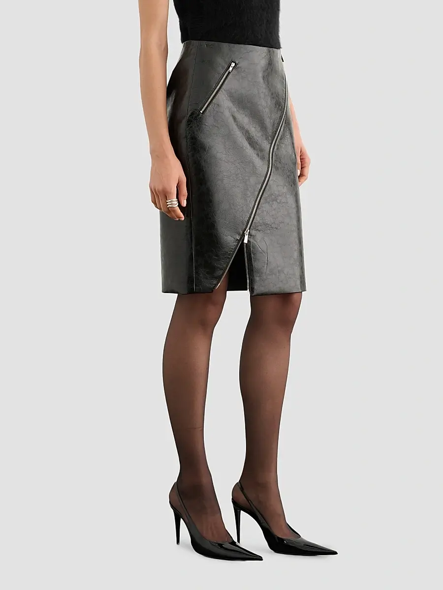 Toccin Women's Verena Faux-Leather Pencil Midi Skirt | Thumbnail 7 Toccin Women's Verena Faux-Leather Pencil Midi Skirt | Thumbnail 7