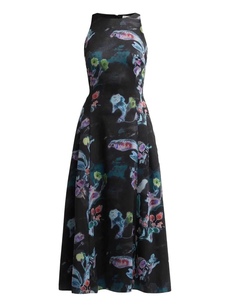 Women's Floral Twill Midi-Dress