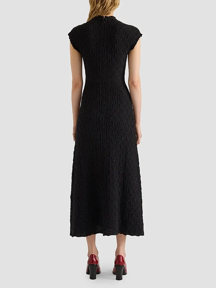 Proenza Schouler White Label Women's Cleo Stretch Jersey Jacquard A-Line Midi Dress | Thumbnail 3
