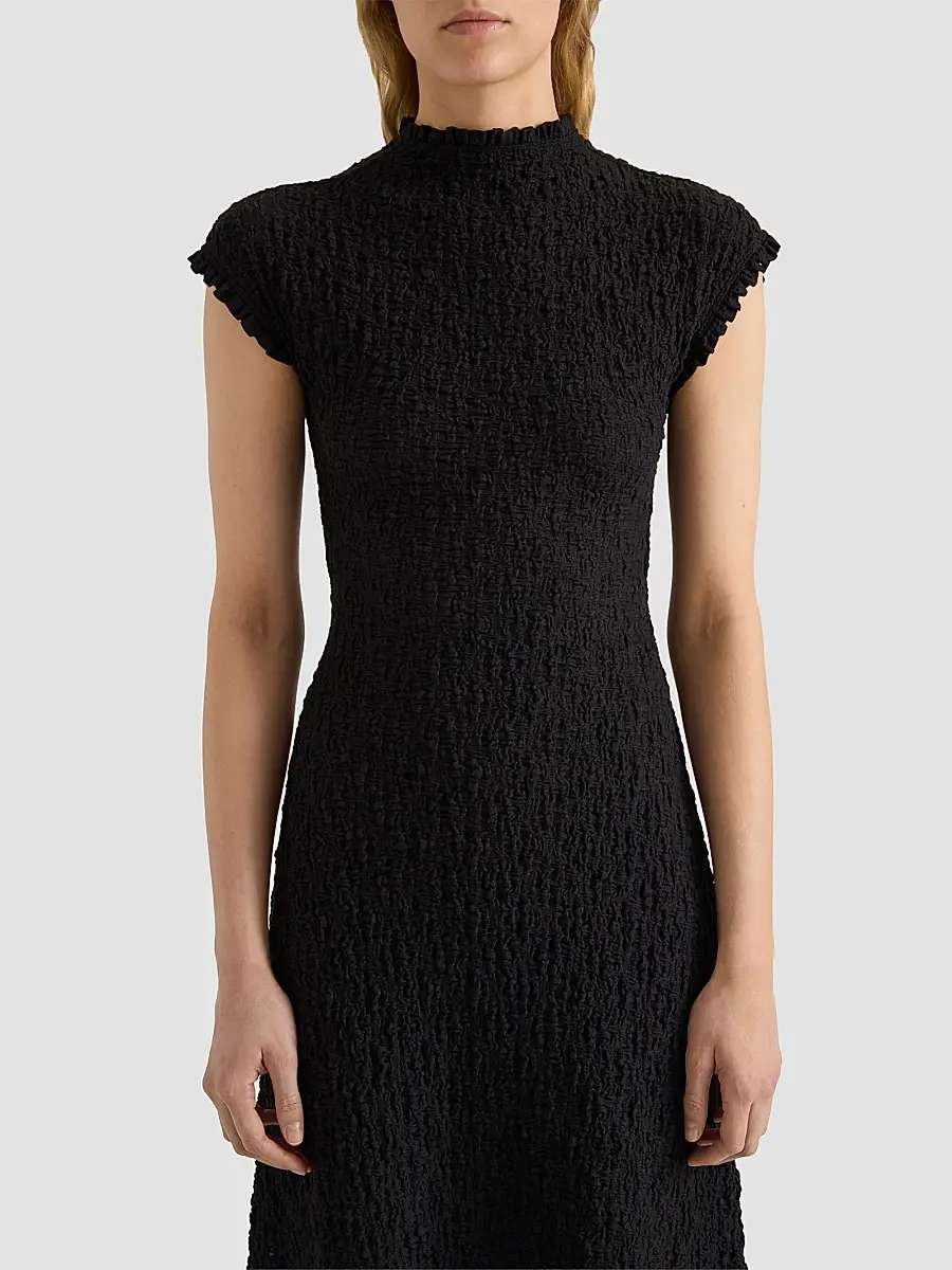 Proenza Schouler White Label Women's Cleo Stretch Jersey Jacquard A-Line Midi Dress | Thumbnail 4