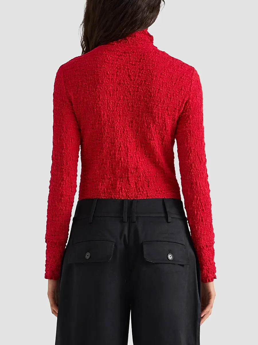 Proenza Schouler White Label Women's Harriet Stretch Jacquard Turtleneck Top | Thumbnail 3 Proenza Schouler White Label Women's Harriet Stretch Jacquard Turtleneck Top | Thumbnail 3