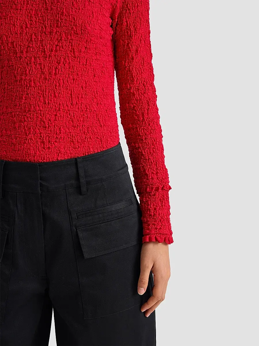Proenza Schouler White Label Women's Harriet Stretch Jacquard Turtleneck Top | Thumbnail 6 Proenza Schouler White Label Women's Harriet Stretch Jacquard Turtleneck Top | Thumbnail 6