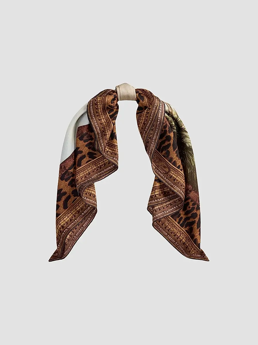 Ralph Lauren Women's Scenic-Print Silk Twill Square Scarf | Thumbnail 4