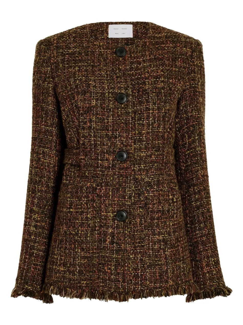 Women's Aurelia Tweed Collarless Jacket Women's Aurelia Tweed Collarless Jacket