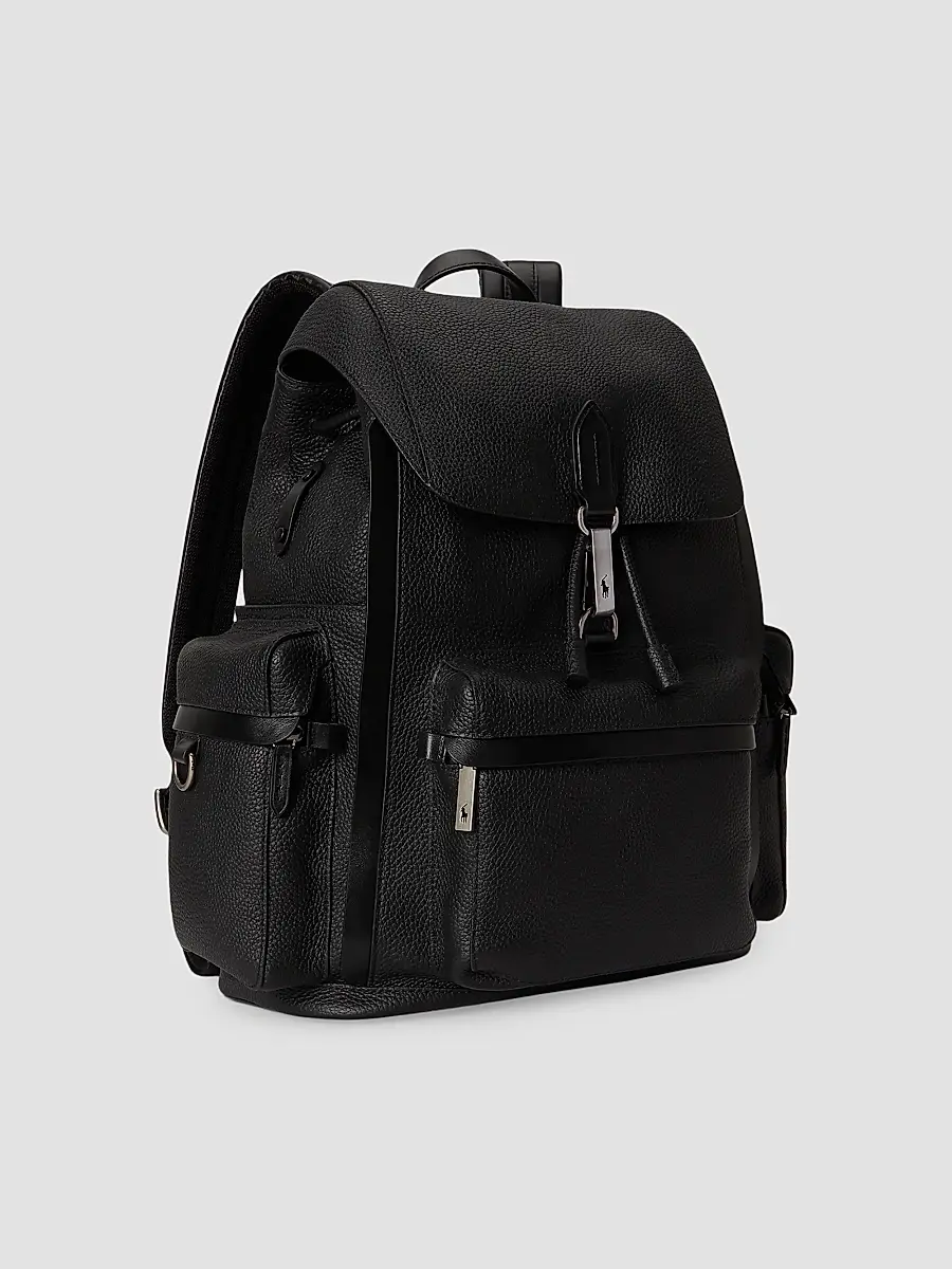 Polo Ralph Lauren Men's Polo ID Pebbled Leather Backpack | Thumbnail 4