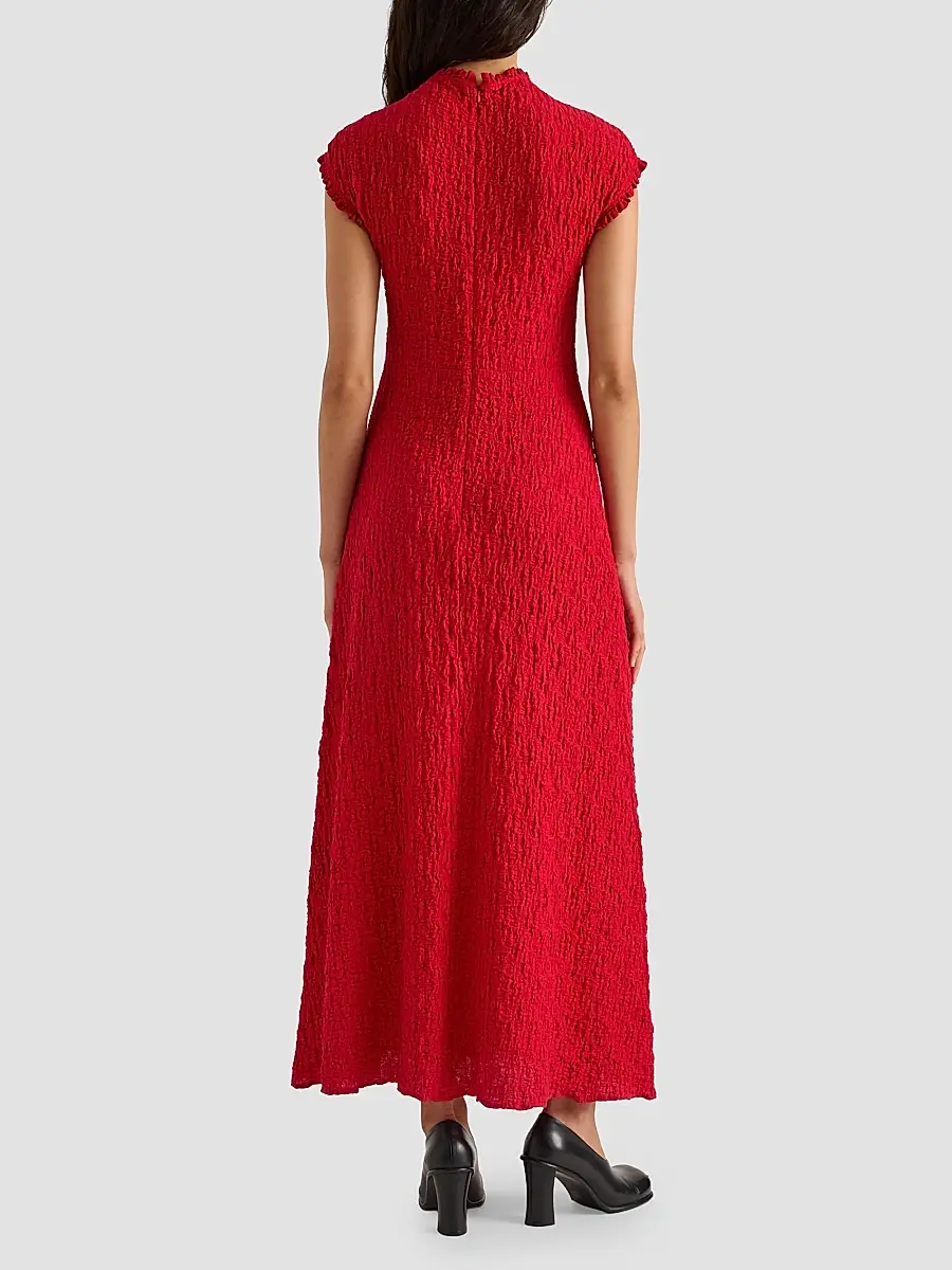 Proenza Schouler White Label Women's Cleo Stretch Jersey Jacquard A-Line Midi Dress | Thumbnail 3
